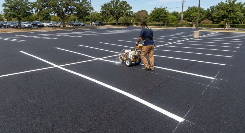 Asphalt Painting in Roswell, GA